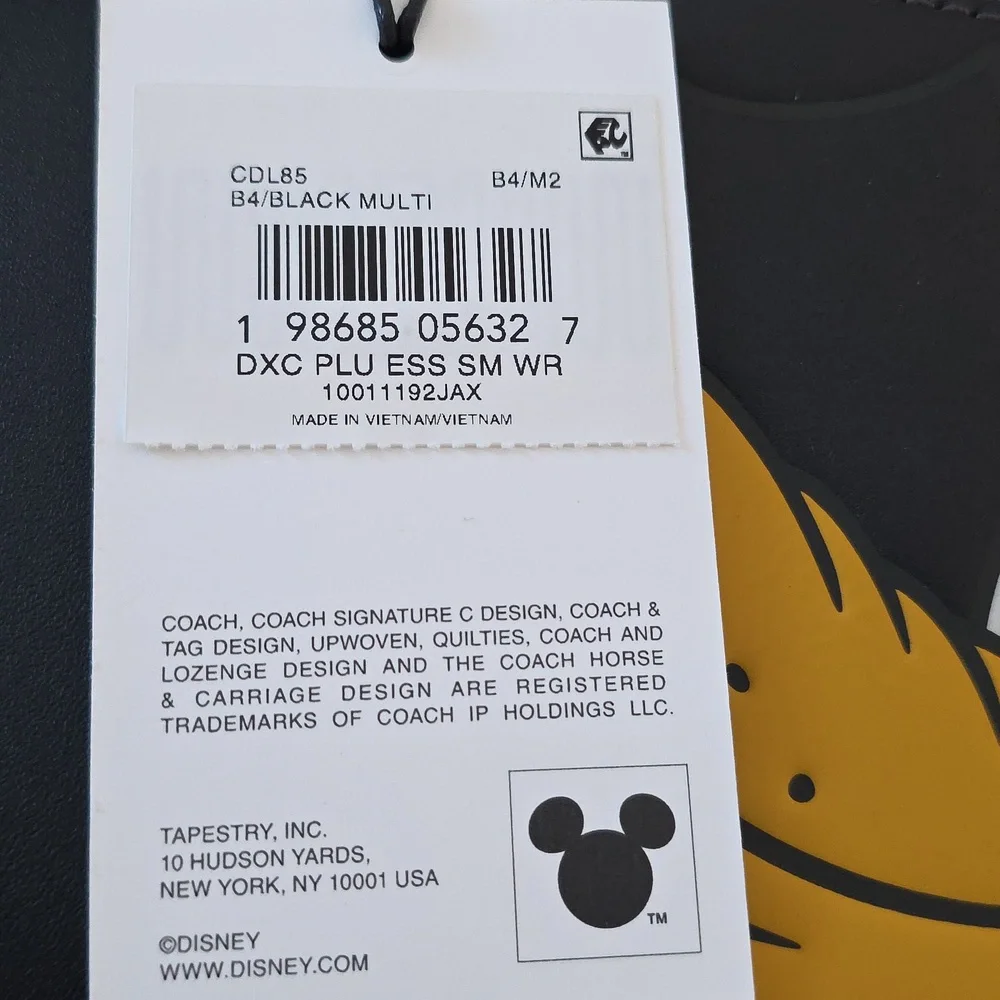 Adorable NWT Coach Disney X Pluto Essential Small Wristlet Wallet 🖤🐶❤️🎁 - Picture 12 of 12